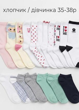 Шкарпетки 35-38р carters, primark, lupilu