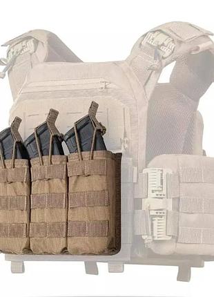 Тройной итог под магазины ак/аr. cordura 1000 molle