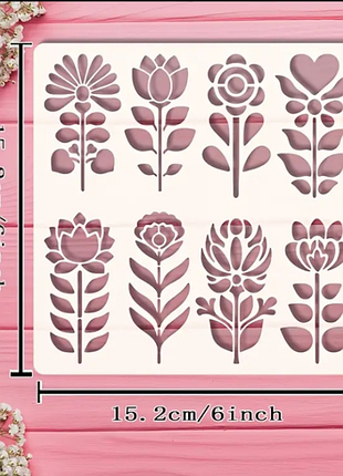 Трафарет пластиковый в скандинавском стиле, 15/15 см