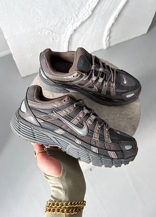 Женские кроссовки nike p-6000 brown