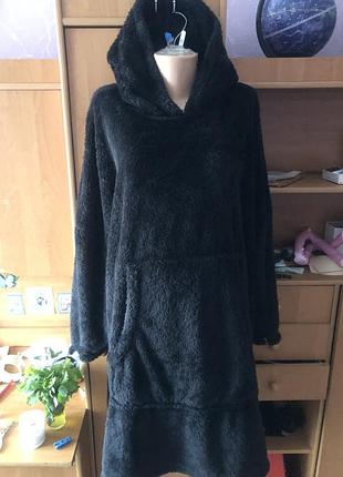 Меховушка, плюшева туника, кофта, худи, довга, 2-3xl, слип, пижама. teddy bear