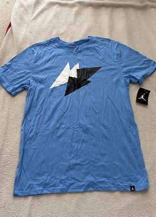 Спортивна футболка jordan graphic t-shirt (блакитна)
