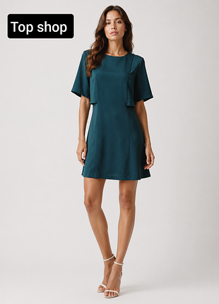 Платье женское мини с короткими рукавами от бренда top shop s
