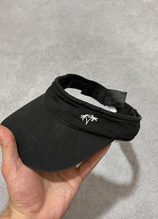 Тенісний козирок чорний літній з пальмою oasis vintage visor cap
