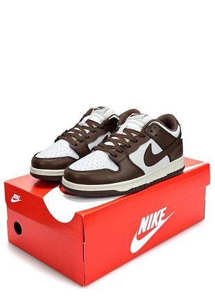 Женские кроссовки nike dunk low cacao wow