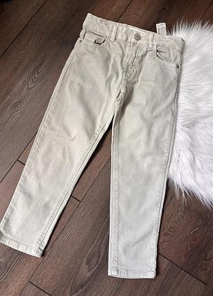 Джинси скіні слім для дівчинки для хлопчика  6 років 116 см зара zara сіро зелені світло оливкові