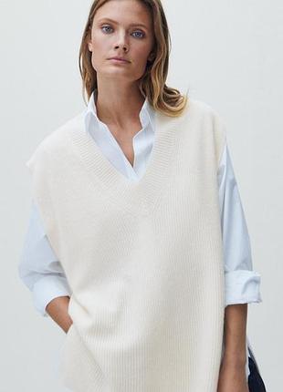 Жилетка с шерстью massimo dutti размер xs-s