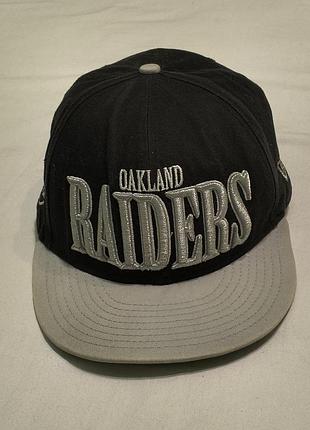Vintage collection nfl - new era, cotton - oakland raiders - фанатская кепка, бейсболка - р. -56 - 60