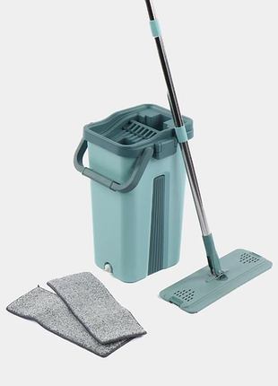 Комплект для прибирання швабра ледар з великим відром 10л з віджимом scratch cleaning mop