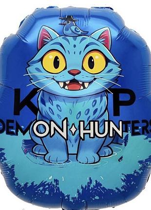 Фольгована кулька (56х46 см) "k-pop demon hunters" блакитний кіт дерпі