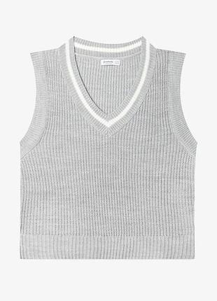 Женский вязаный жилет stradivarius р.s
