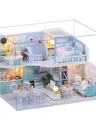 Румбокс блакитна закоханість roombox crush blue diy house інтер'єрний конструктор к-057 + купол