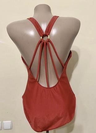 Купальник закритий червоний asos swim розмір 12/l