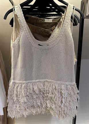 Топ zara   бежевий