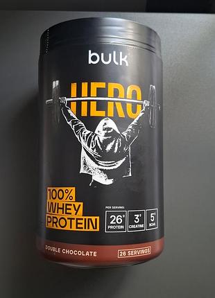 сывороточный протеин bulk hero 100% whey protein двойной шоколад 910 г