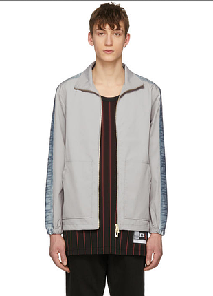 Мужская куртка han kjobenhavn grey shell track jacket - l