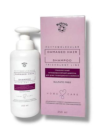 Шампунь для глибокого відновлення дуже пошкодженого волосся molecula damaged hair shampoo, 250 мл
