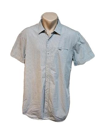 рубашка мужская g-star raw xl серая белая клетка летняя оригинальная шведка хлопковая