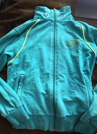 Кофта спортивна жіноча nike бірюзового кольору 46-48 розмір