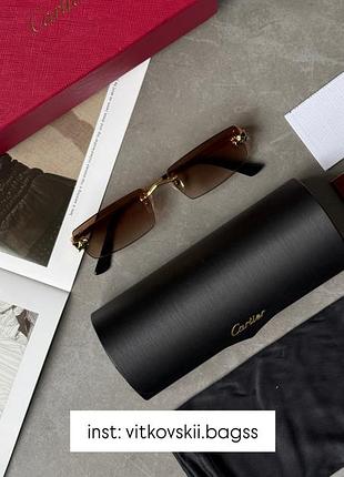 Сонцезахисні окуляри panthère brown/gold ct0598s💞