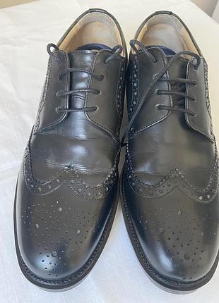 Шкіряні чоловічі туфлі marks&spencer air flex, стан нових, (розмір 41/uk 7)