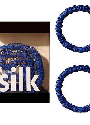 Набір із 2 шовкових резинок для волосся silky в боксі, шириною 1 см (колір №6)