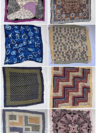 Шовкові хусточки на голову шию сумочку шовкові аксесуари silk