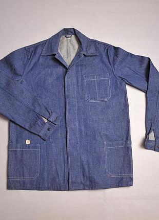 Мужские винтажная оськовая рабочая куртка utility work jacket в виде engineered garments orslow 3sixteen chee - l