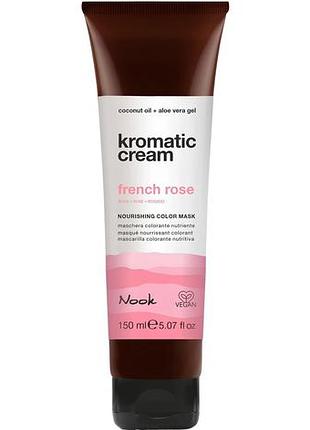 Живильна тонувальна маска пастельний рожевий nook kromatic cream nourishing color mask french rose 150 мл