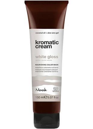 Питательная тонирующая маска нейтральный nook kromatic cream nourishing color mask white gloss 150 мл