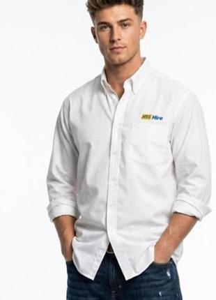 Мужская белая рубашка dickies, размер xl (42), оригинал