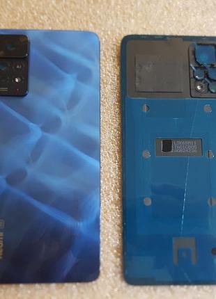 Задняя крышка xiaomi redmi note 11 pro 5g (2201116sg) синяя (arctic blue) стекло оригинал (олеофобка)