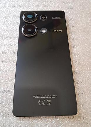 Задняя крышка для xiaomi redmi note 13 pro 4g черная (midnight black) оригинал стекло с олеофобным покрытием