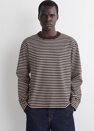 Лонгслив cos relaxed jersey interlock long-sleeved t-shirt / l