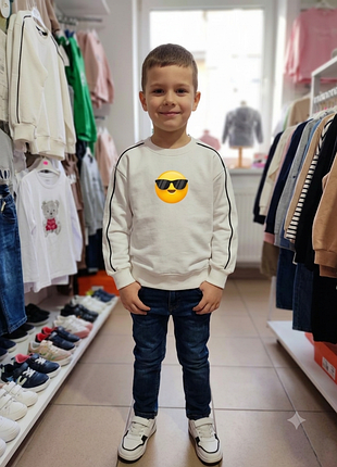 Белая кофта для мальчиков 5,6,7,8,9 лет