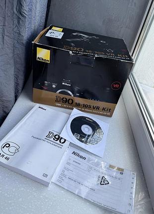 Фотоапарат nikon d90 + об'єктив 18-105mm vr - відмінний стан