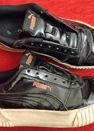 Кросівки чорні лакові puma 22 см