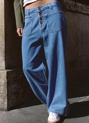 Світло блакитні легкі широкі  джинси з карманами  zara
‼️‼️‼️‼️‼️‼️‼️‼️‼️‼️‼️