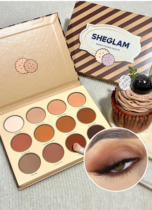 Палетка теней sheglam smart cookie palette (6234)