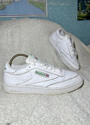 Reebok club c 47 розмір, шкіряні, білі