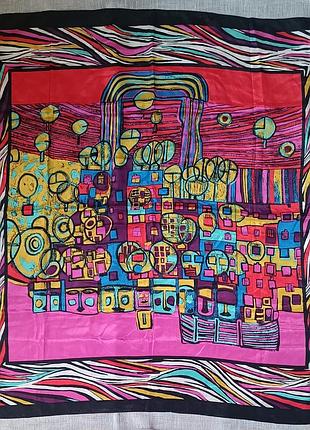 Дизайнерська яскрава хустка від hundertwasser.