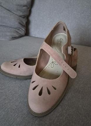 Clarks somerset mary jane shoes griffin marni dusky pink nubuck