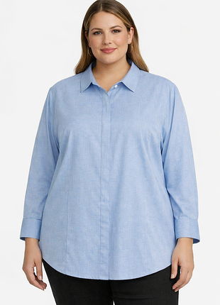 💎💎💎блакитна бавовняна сорочка lane bryant, розмір 18