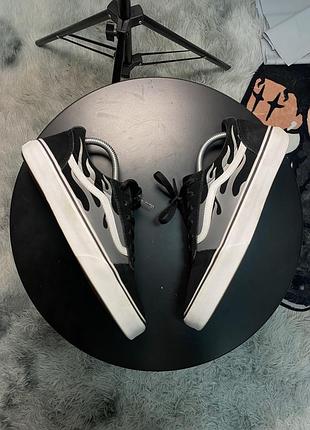 Vans old skool flame жіночі кеди 38 розмір чорні замшеві