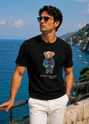 Футболка polo ralph lauren чорна чоловіча