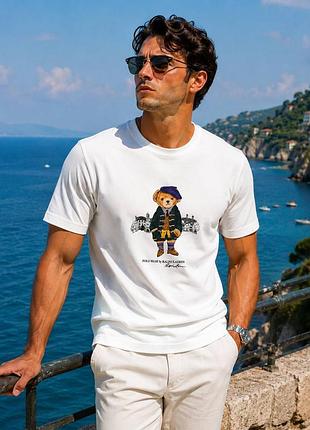 Футболка polo ralph lauren белая мужская