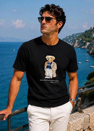 Футболка polo ralph lauren чорна чоловіча