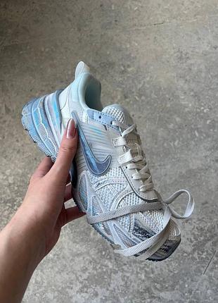 Женские кроссовки nike runtekk v2k white blue custom