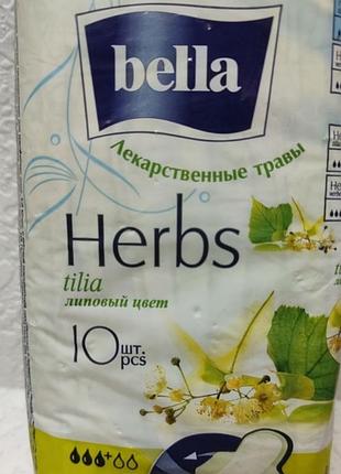 Гигиенические прокладки bella herbs tilia с ароматом липового цвета.упаковка содержит 10 штук.