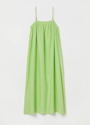 Идеальное льняное сарафан платье платье h&amp;m